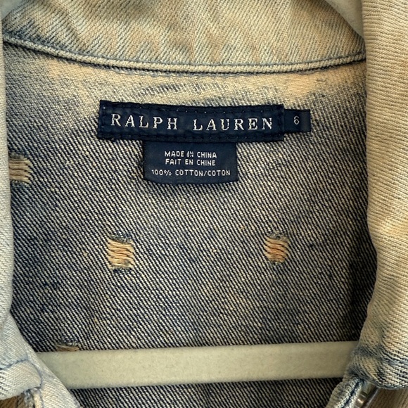 Ralph Lauren Distressed Denim Jacket - Picture 2 of 6
